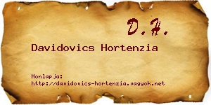Davidovics Hortenzia névjegykártya